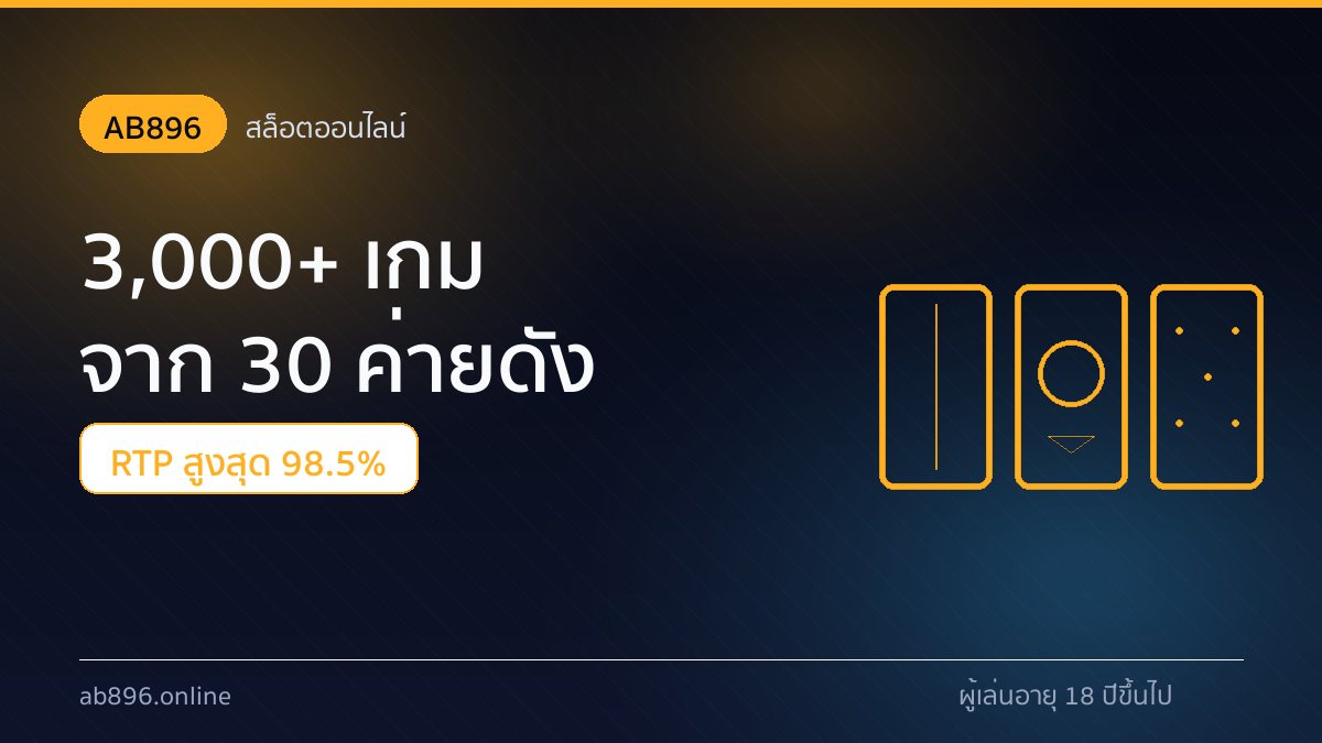 สล็อตออนไลน์ AB896 หน้าจอหมุนสล็อตจาก 30 ค่าย RTP สูงสุด 98.5%
